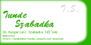 tunde szabadka business card